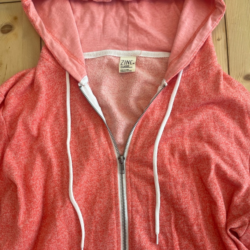Zine Full Zip-Up CoralHoodie